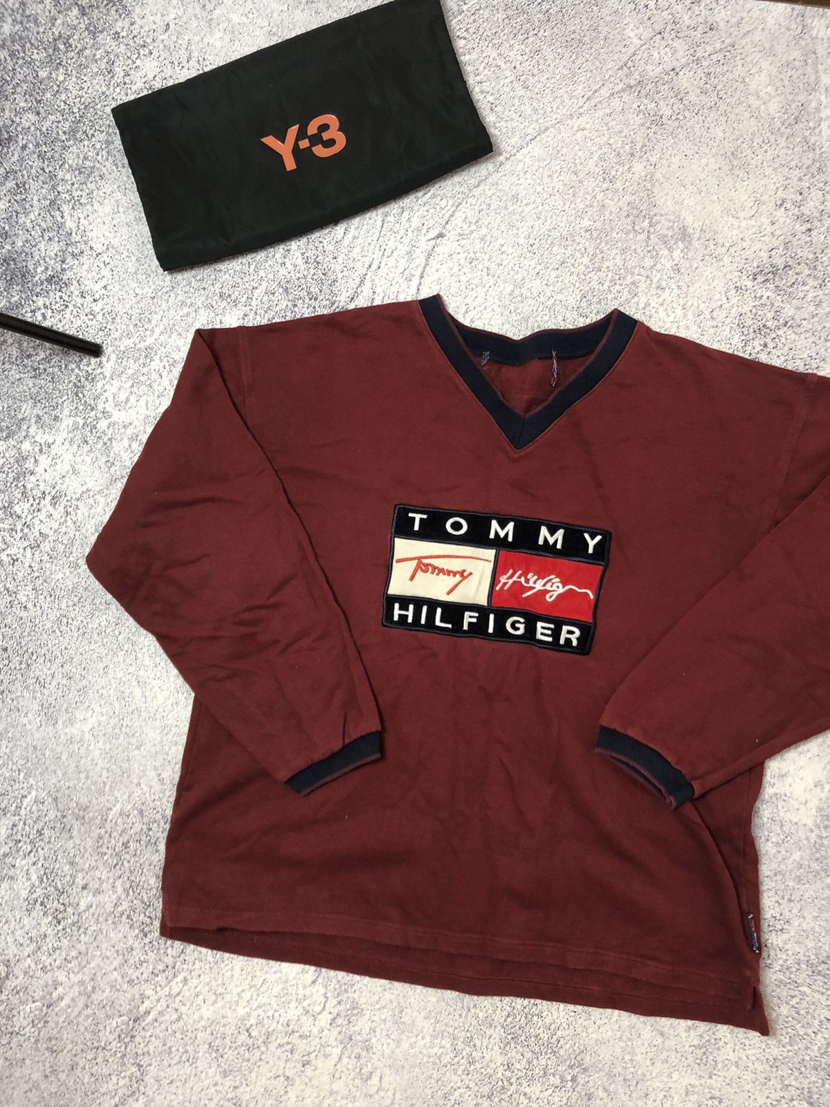 Tommy Hilfiger Men’s sweater big logo Tommy Hilfiger usa vintage Size US XL / EU 56 / 4 - 3 Thumbnail