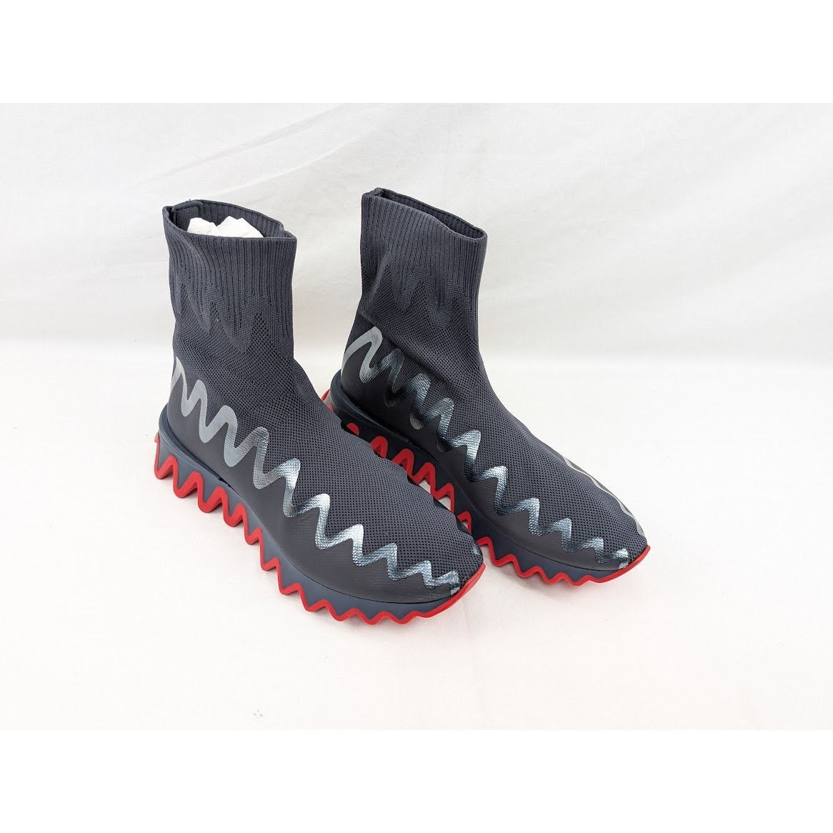 Christian Louboutin o1rshd1 Sharky Sock Pull-On Sneakers in Version Rock Size US 12 / EU 45 - 12 Thumbnail