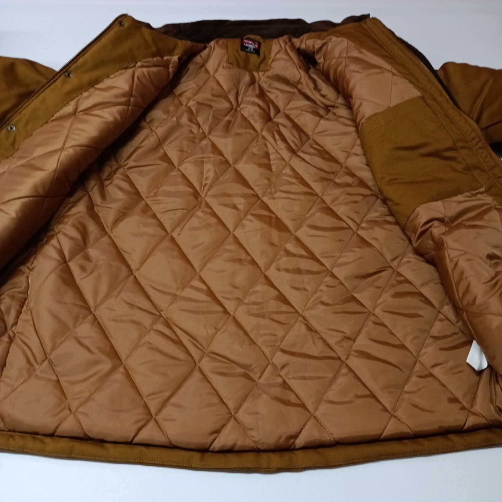 Wrangler Wrangler Jacket Duck Quilted Lined Brown Men's XL Canvas Size US XL / EU 56 / 4 - 7 Thumbnail