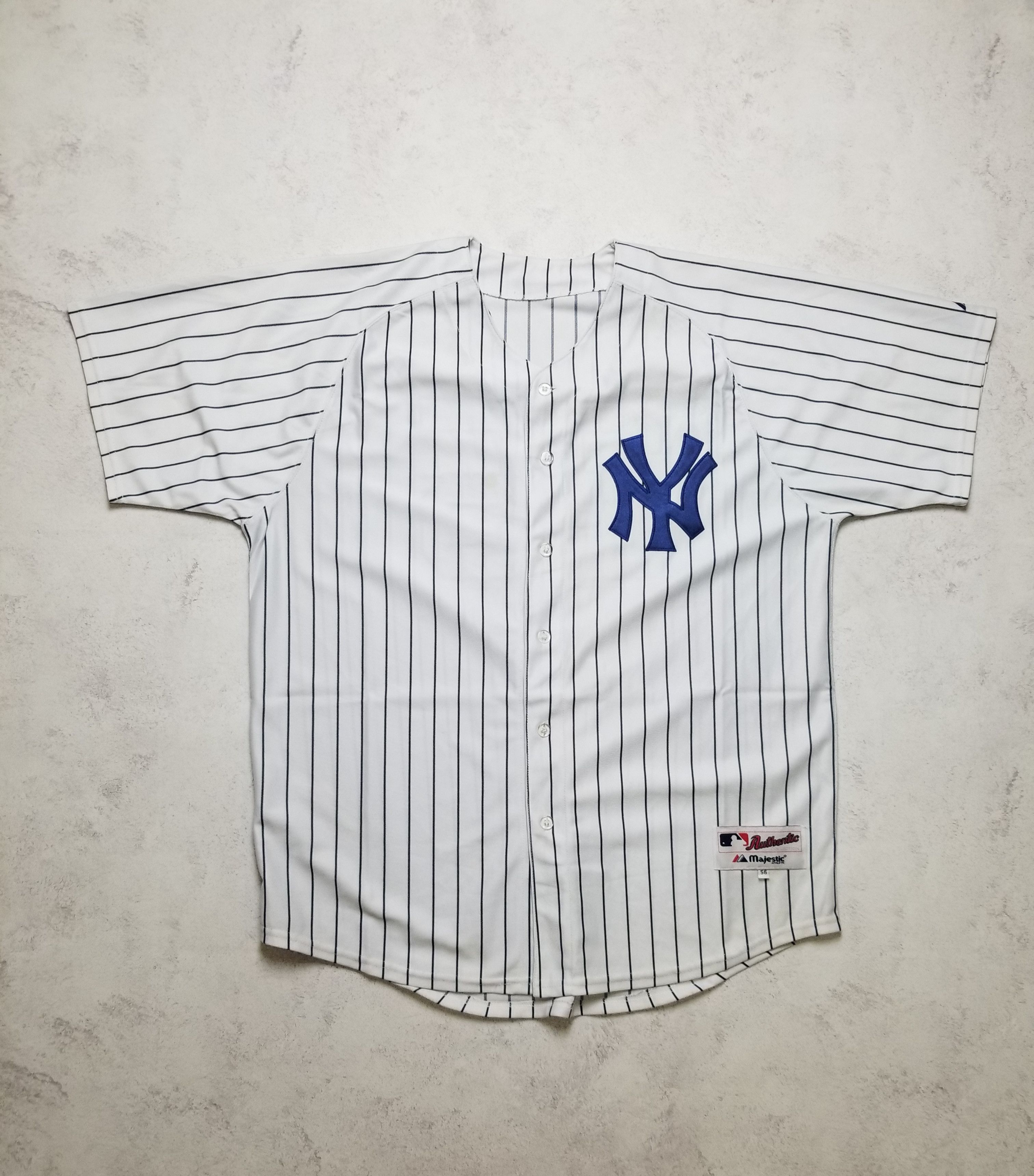 Majestic VTG Majestic New York Yankees #25 MLB Pinstripe Shirt Jersey Size US XL / EU 56 / 4 - 1 Thumbnail
