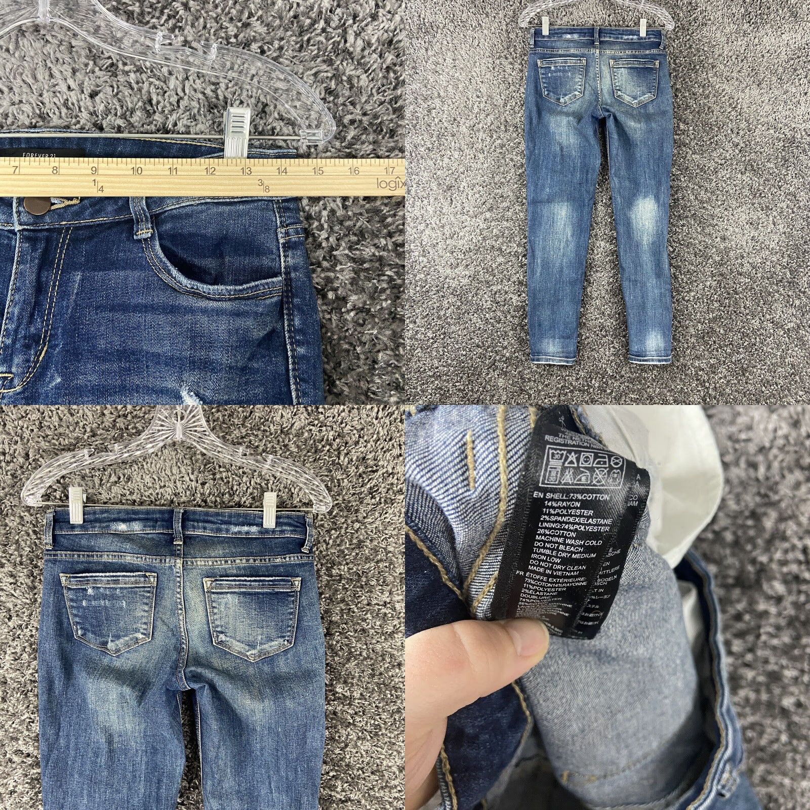 Forever 21 FOREVER 21 Distressed Jeans Women’s Skinny Blue 26 Color Blue Size 26 Womens Size 26" / US 2 / IT 38 - 8 Thumbnail