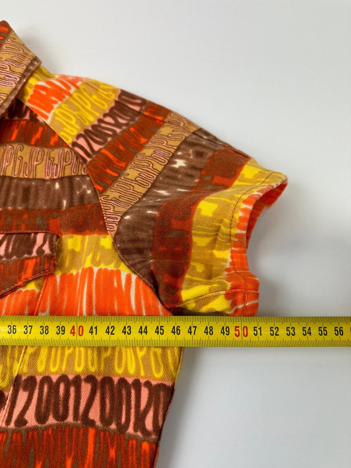 Jean Paul Gaultier JPG 00’s Shirt Denim Pants Set Monogram Orange Red Size M / US 6-8 / IT 42-44 - 8 Thumbnail