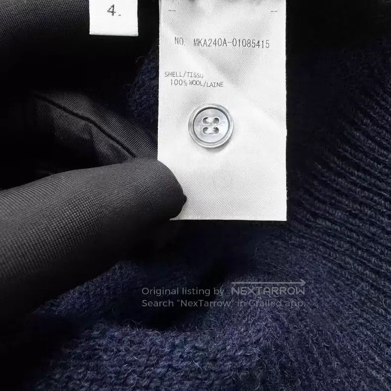 Thom Browne Thom Browne Navy Blue Ribbed Trim Striped Knit Sweater Size US XL / EU 56 / 4 - 4 Thumbnail
