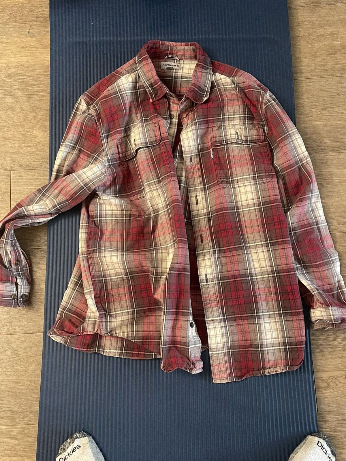 Carhartt × Vintage vintage carhartt plaid button down Size US XL / EU 56 / 4 - 1 Thumbnail