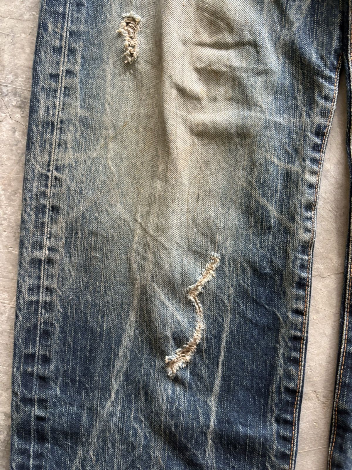 Edwin edwin distressed japanese denim studded skull punk sashiko Size US 28 / EU 44 - 11 Thumbnail