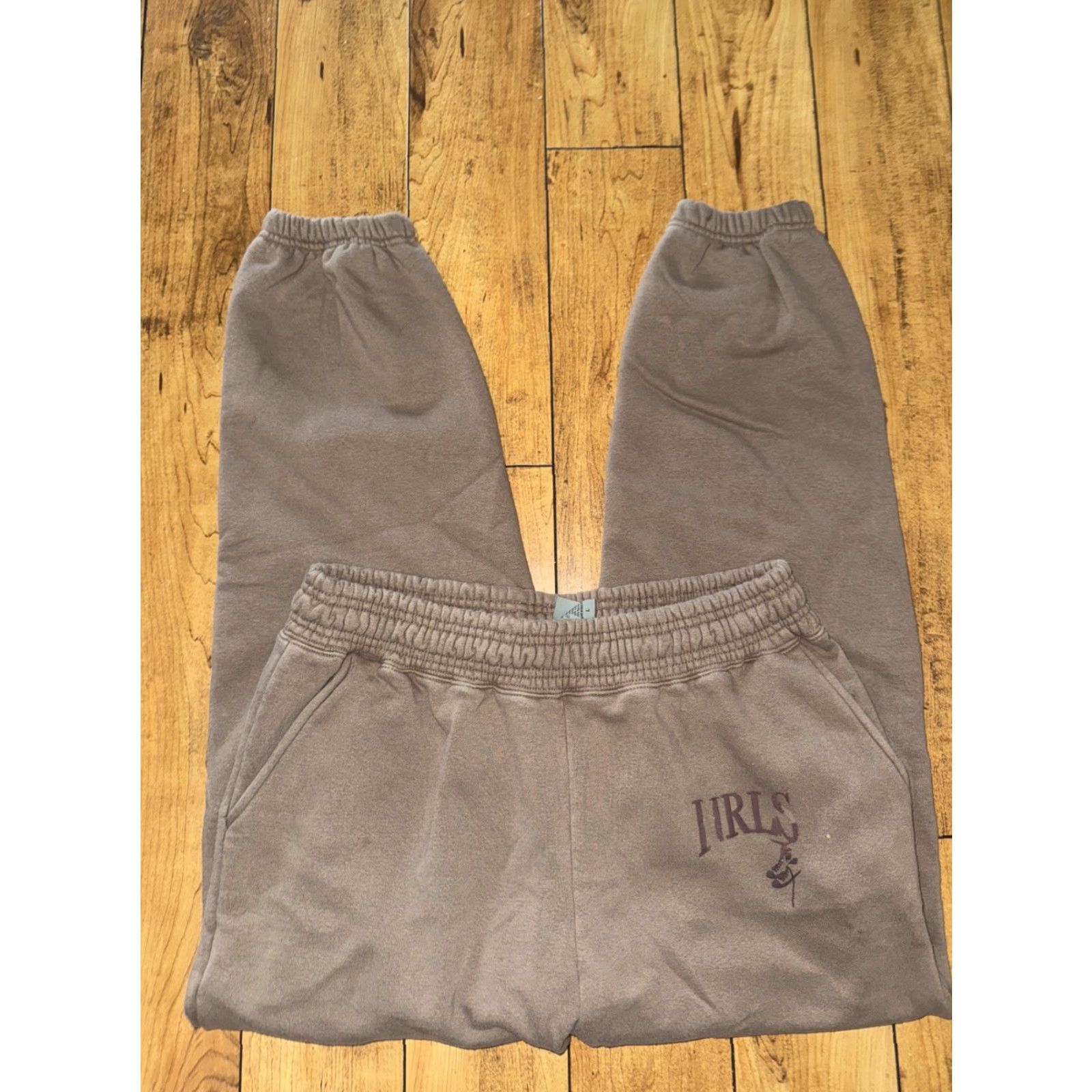 J Brand Hood Raised Sweatpants Pants Adult Men L Taupe Heavyweight Jogger 30 in Inseam Colorful Regular Cotton Size US 33 - 4 Thumbnail