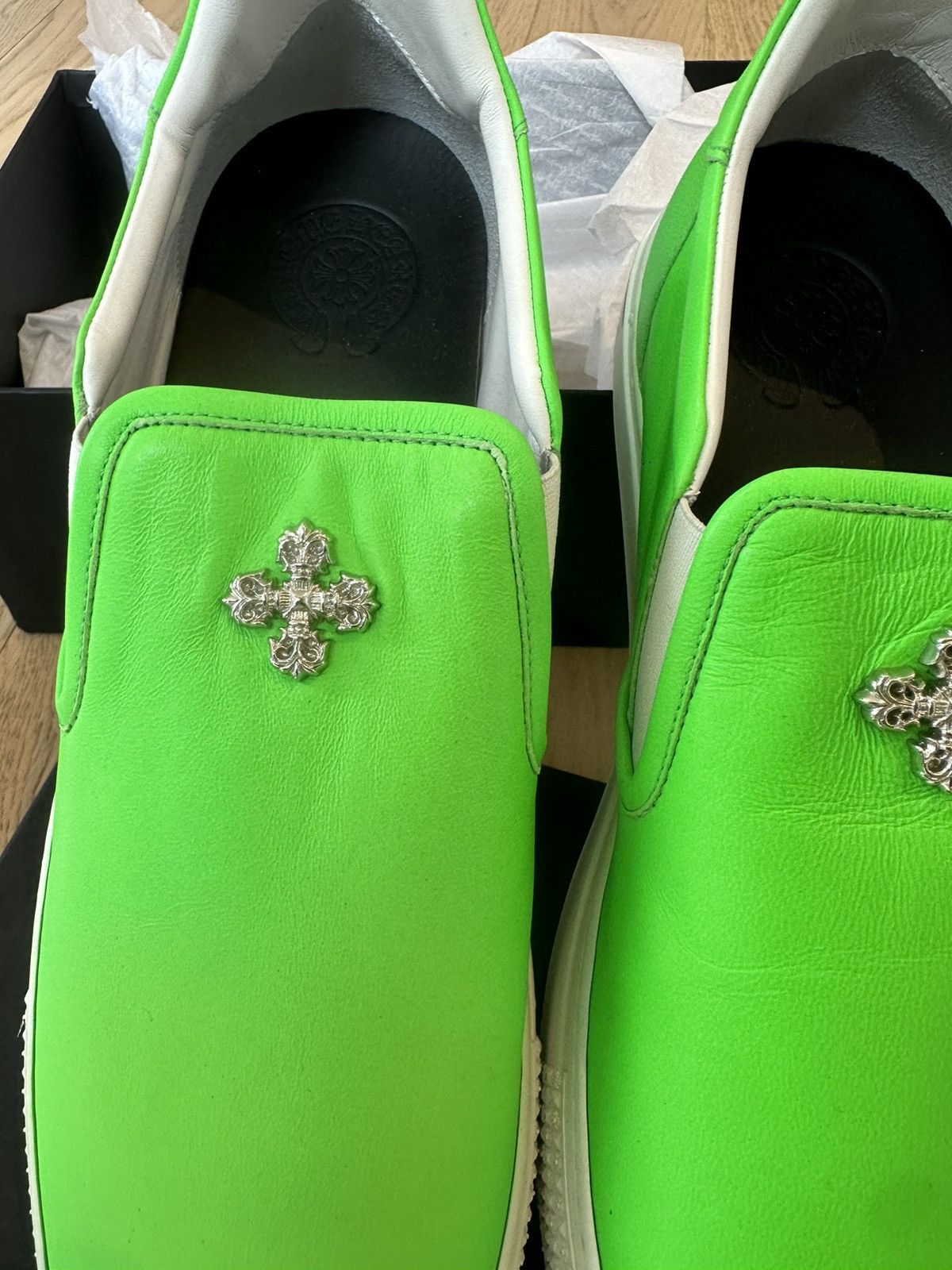 Chrome Hearts CHROME HEARTS NEW US13 eu46 SNEAKERS SLIP ONS Shoes PATCH Size US 13 / EU 46 - 3 Thumbnail
