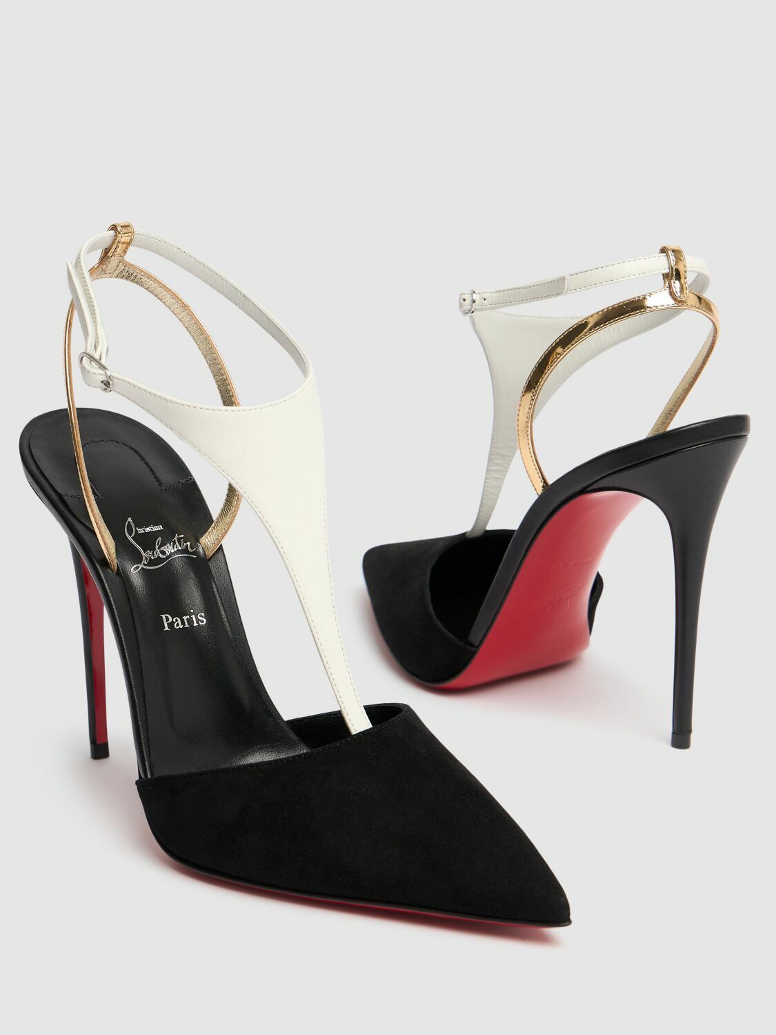 Christian Louboutin o1s1wg110925 Heels in Black Size US 7.5 / IT 37.5 - 3 Thumbnail