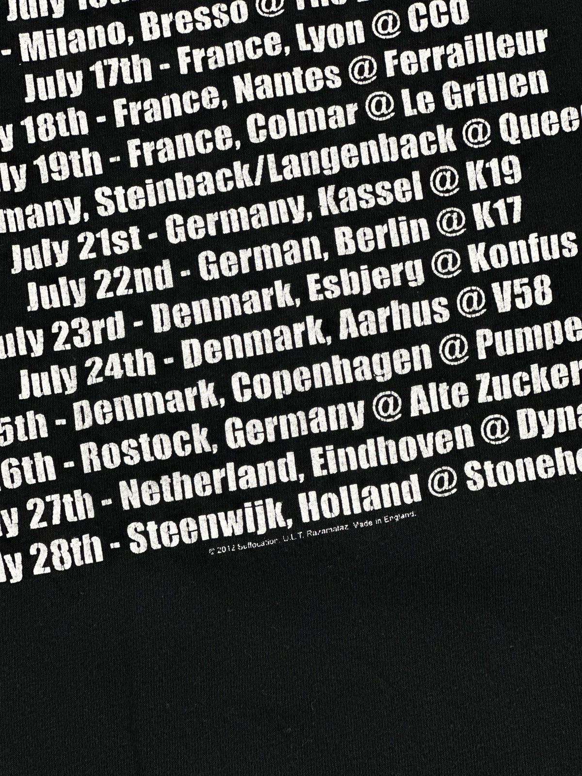 Band Tees Suffocation 2012 The End Of Humanity Tour T-Shirt Size US XL / EU 56 / 4 - 12 Thumbnail