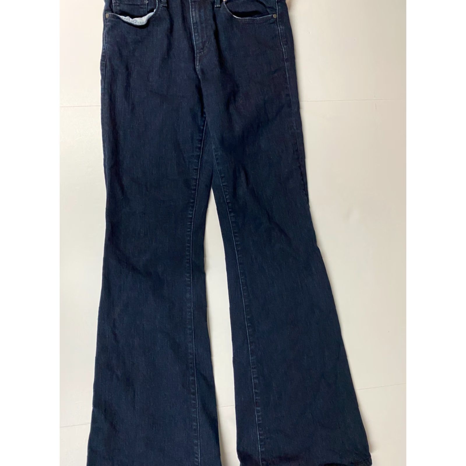 Banana Republic Banana Republic Womens Jeans 28 Blue Dark Bootcut Premium Denim Jeans Regular Cotton Denim Zip Pockets Stretch 32in Inseam Womens Mens? Size 28" / US 6 / IT 42 - 6 Thumbnail