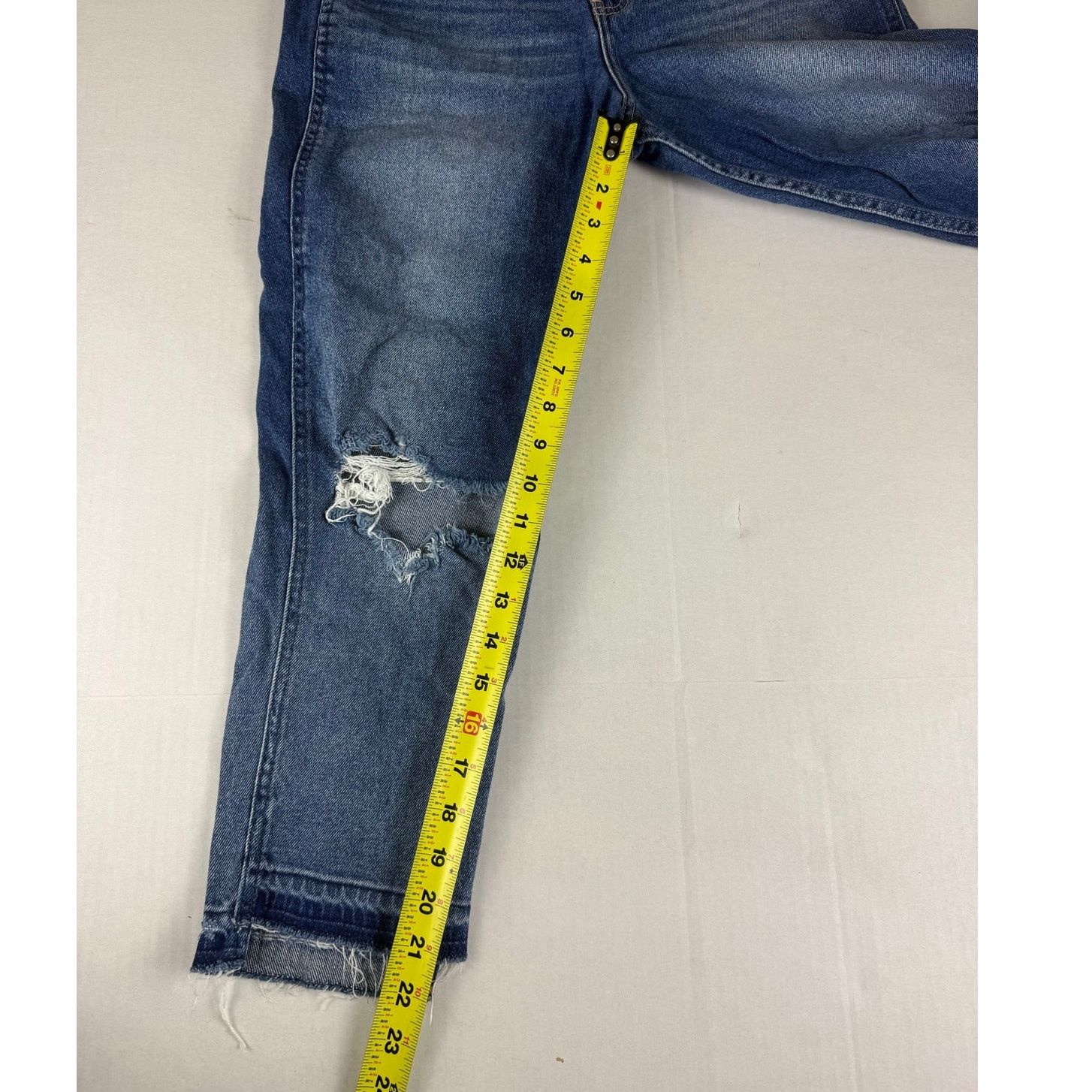 Hollister Hollister Cropped High-Rise Slim Straight Jeans 7S w28 L25 Size 28" / US 6 / IT 42 - 4 Thumbnail