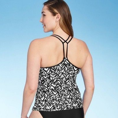 Other Kona Sol Women's Racerback Tankini Top - Black/White Small Size S / US 4 / IT 40 - 5 Thumbnail