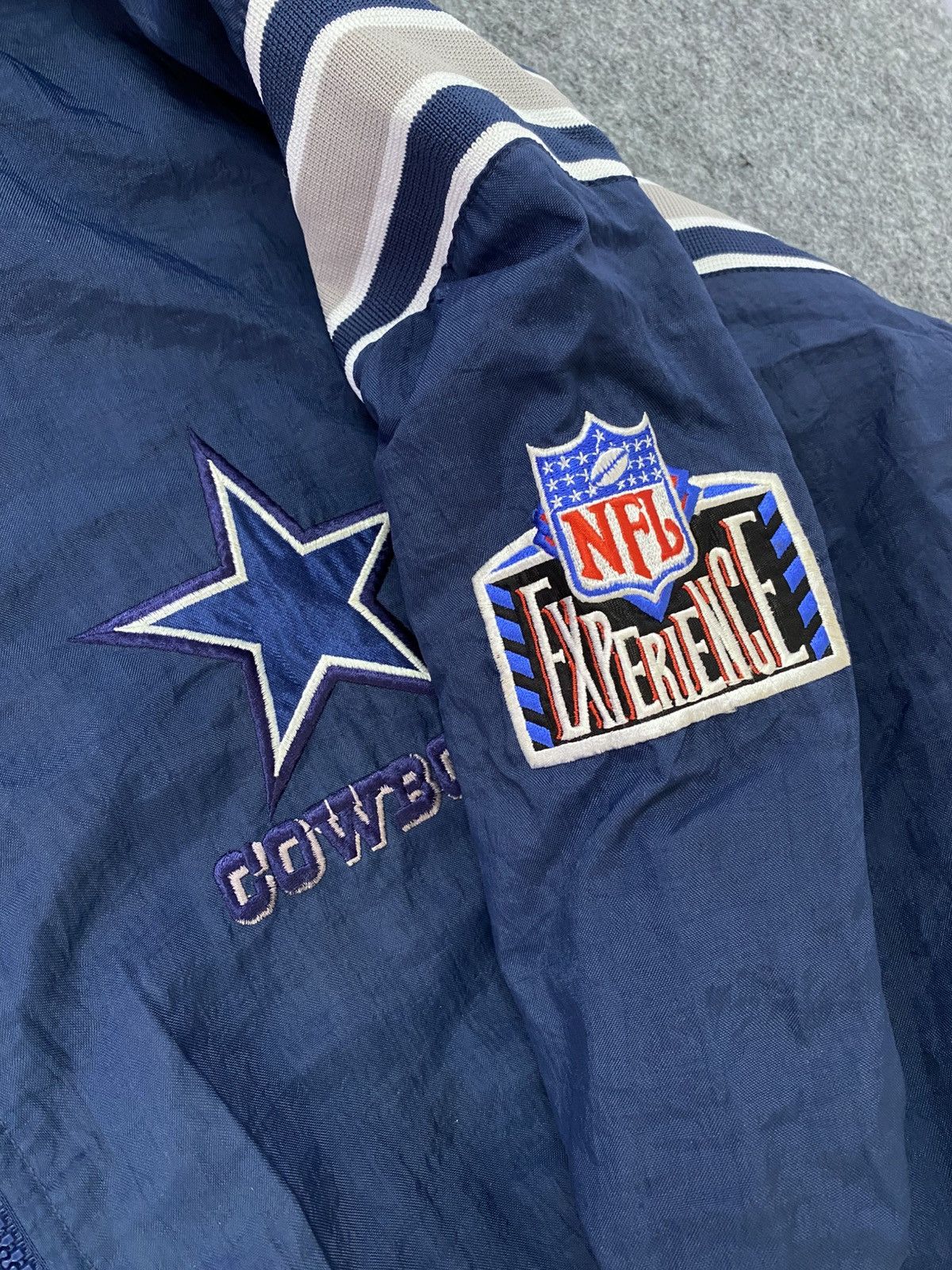 Pro Player 🔥90's Dallas Cowboys Football Pro Player Zip Up Jacket Size US XL / EU 56 / 4 - 5 Thumbnail