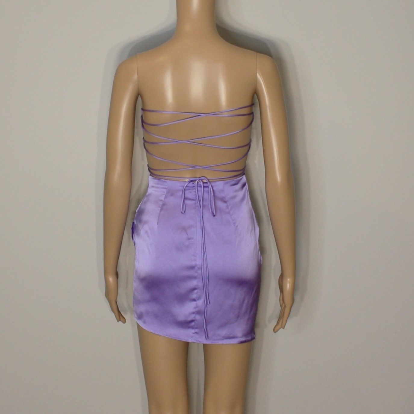 Other Lucy in the Sky Satin Open Back Lea Love Affair Periwinkle Size XS / US 0-2 / IT 36-38 - 7 Thumbnail