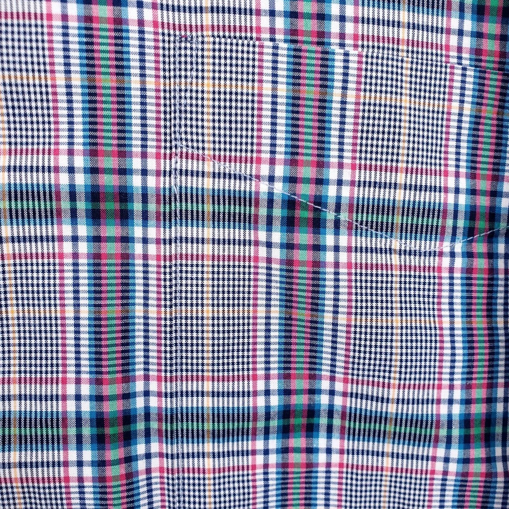 Vintage Alan Flusser Shirt Mens 2XL Blue Button Plaid Long Sleeve One Pocket Size US XXL / EU 58 / 5 - 4 Thumbnail