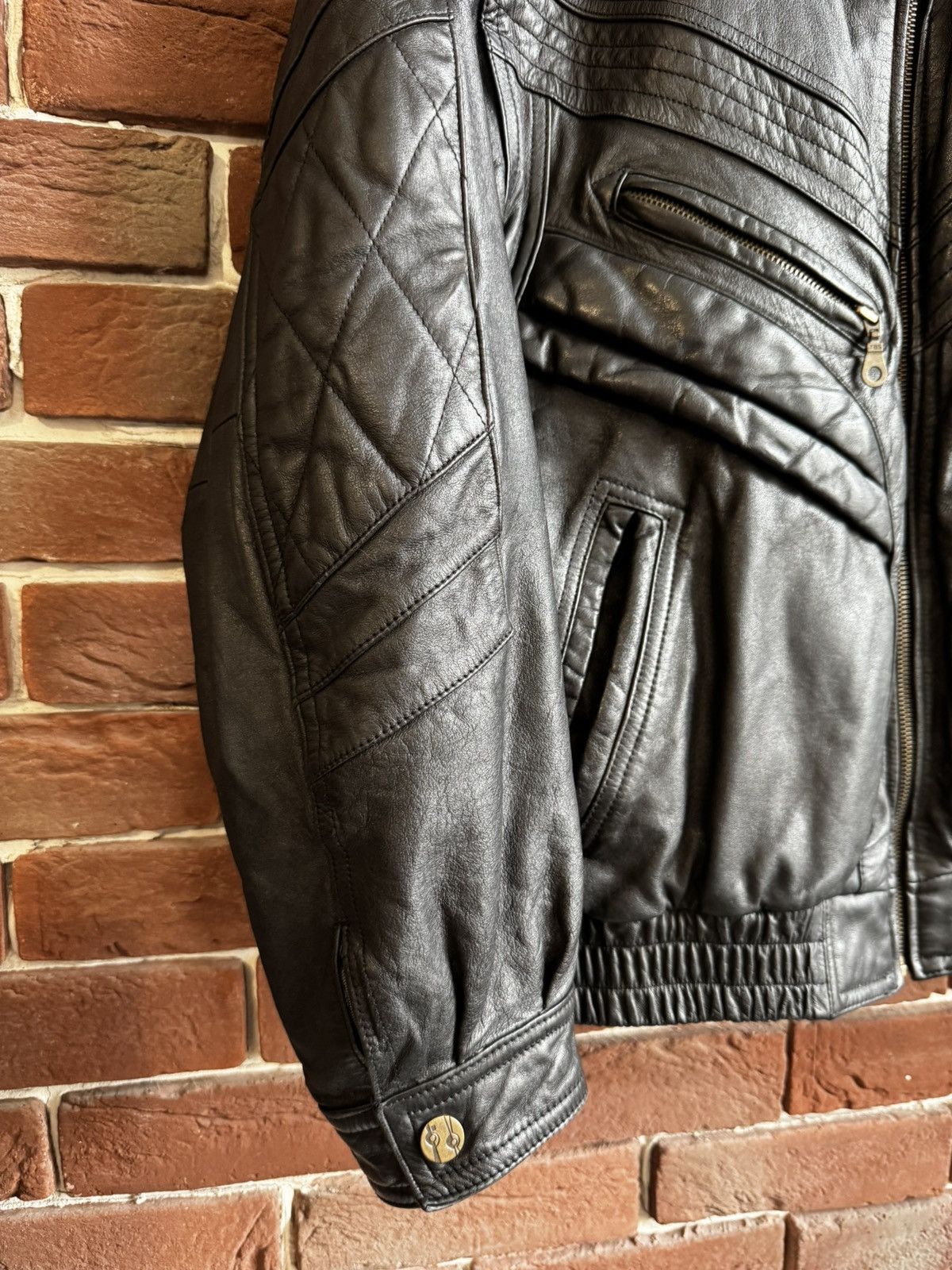 Leather Vintage Genuine Real Leather Jacket High Quality Rock Punk M Size US M / EU 48-50 / 2 - 3 Thumbnail
