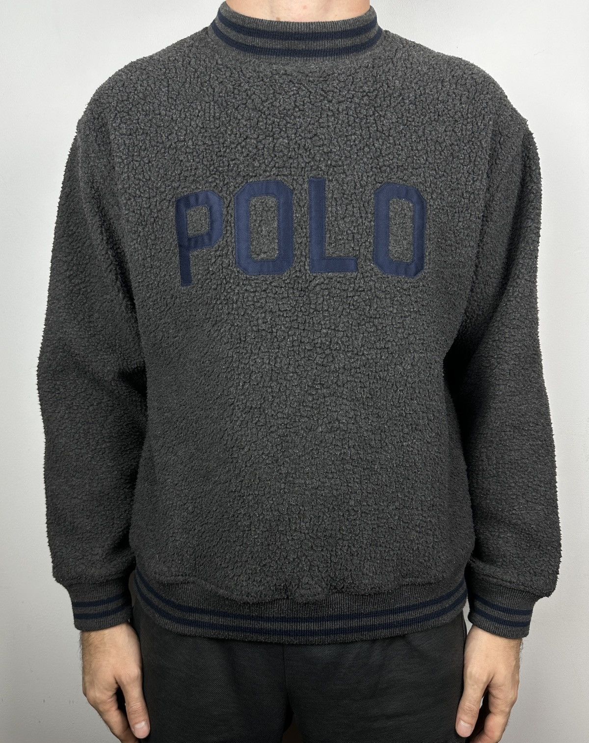 Polo Ralph Lauren 90s Polo Ralph Lauren Teddy Fleece Polar Sweatshirt Crewneck Size US M / EU 48-50 / 2 - 2 Thumbnail