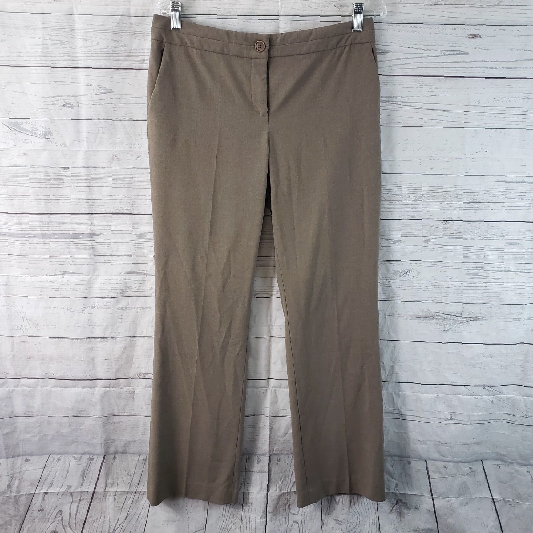 Talbots Talbots Womens Signature Boot Cut Pants Sz 6 Brown Mid Rise Dress Pants Womens Boots 31.5 Inseam Mens? Size 28" / US 6 / IT 42 - 2 Thumbnail