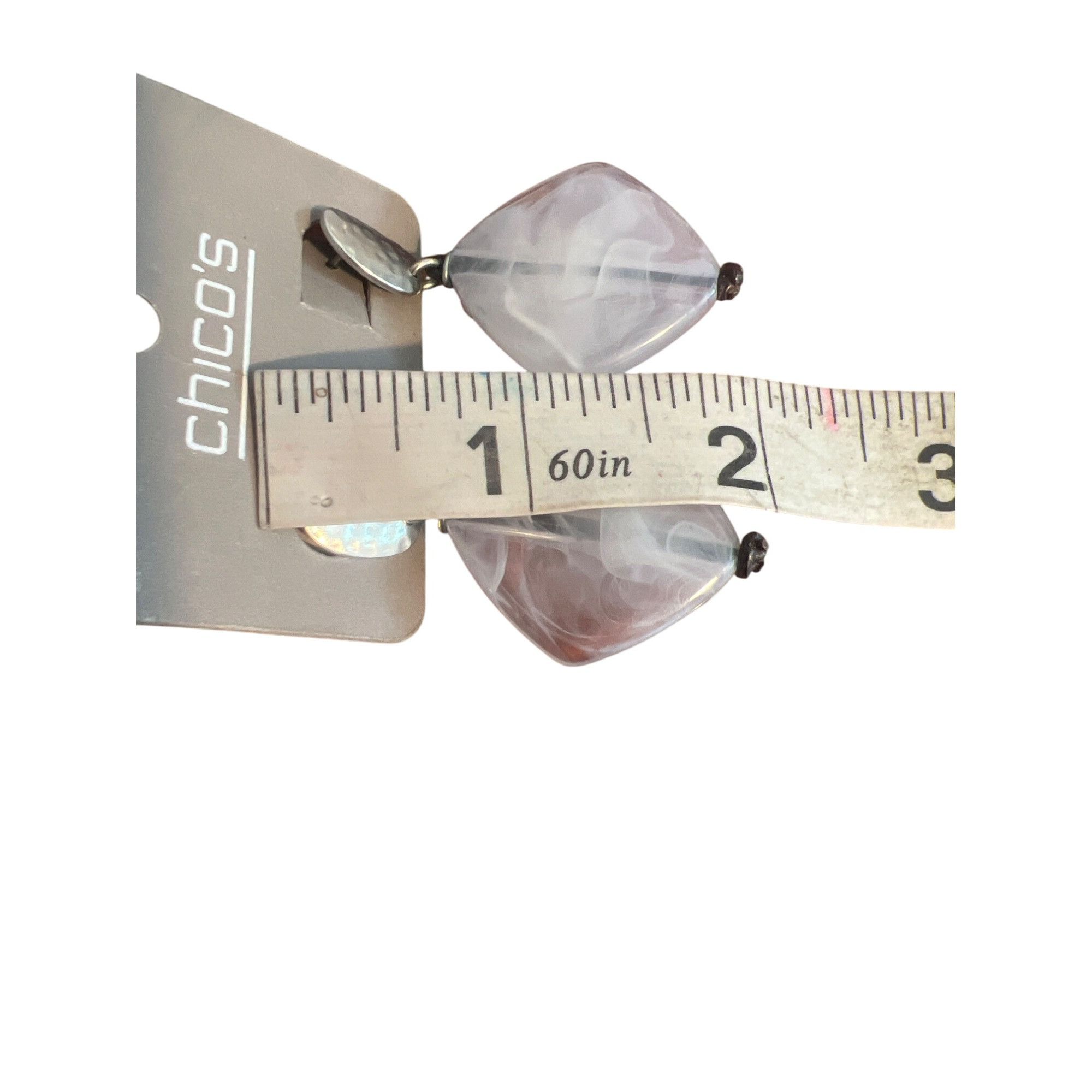 Other Chicos Glacia EP Drop Earrings Hammered Silver Tone Metal Ac Size ONE SIZE - 4 Thumbnail