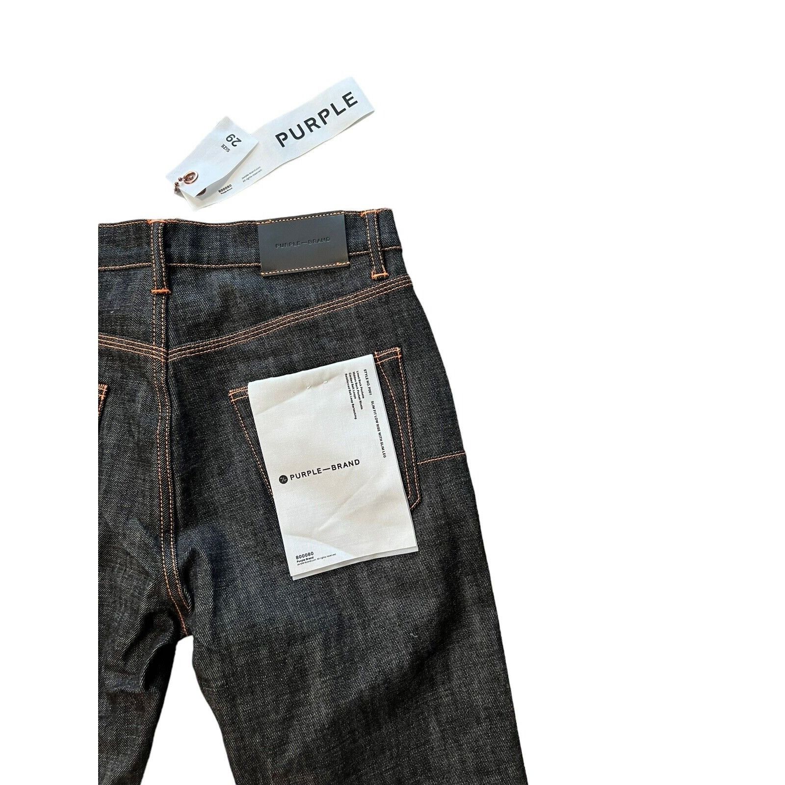 Purple × Purple Brand Purple Brand Jeans Mens Slim Fit Low Rise Black Size 29/30 Size US 29 - 5 Thumbnail