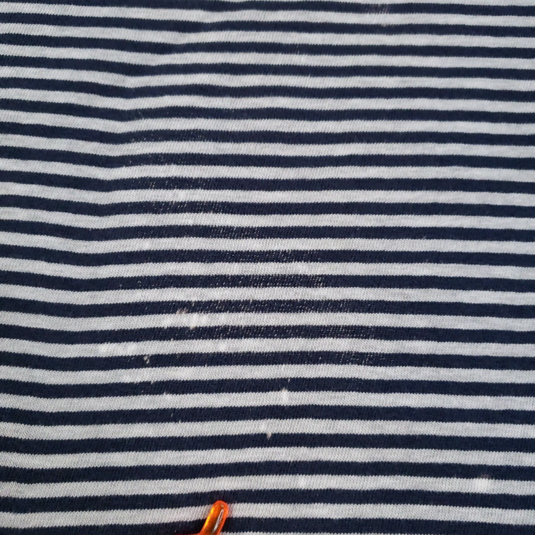 Tommy Hilfiger VINTAGE Tommy Hilfiger Shirt Mens Large White Blue Striped Crew Neck Short Sleeve Y2K Size US L / EU 52-54 / 3 - 6 Thumbnail