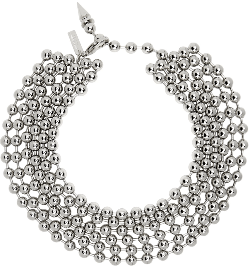 Comme des Garcons Junya Watanabe Spike Ball Chain Layered Choker Necklace Size ONE SIZE - 8 Thumbnail