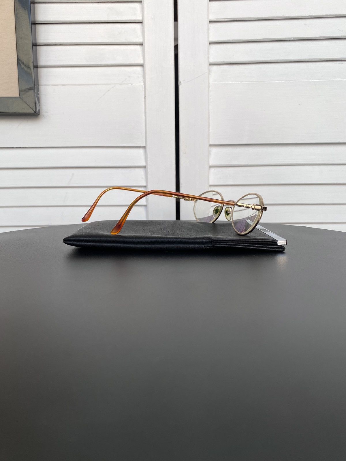 Gucci Vintage 90s Gucci GG 1333 GB1 Round Glasses Gold & Tortoise Size ONE SIZE - 7 Thumbnail