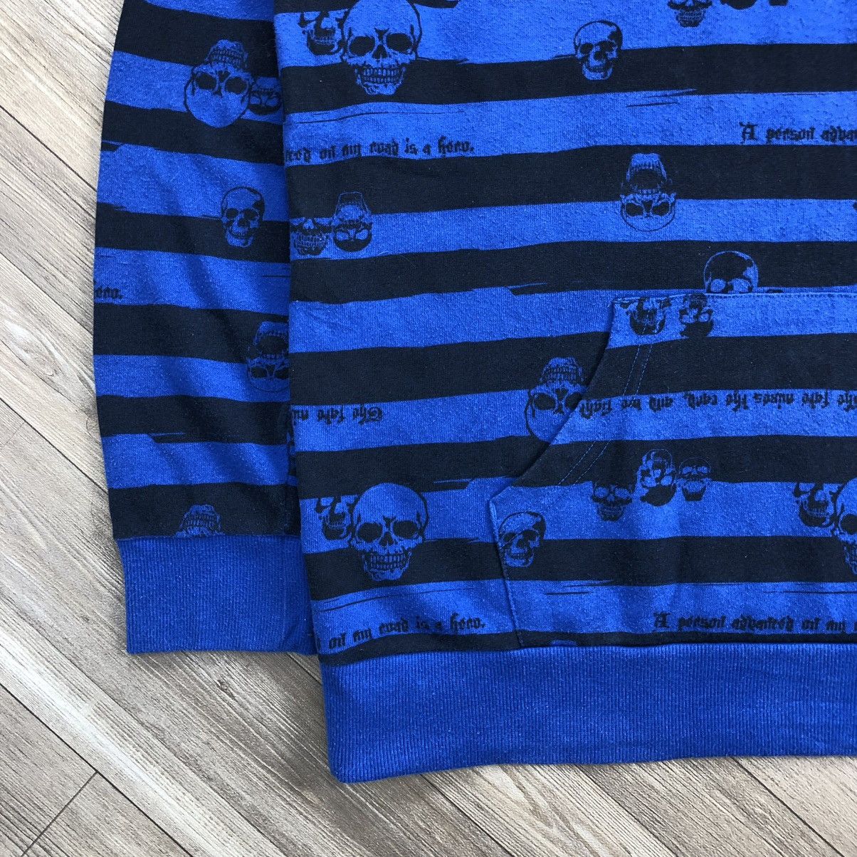 If Six Was Nine × Japanese Brand 2000s DigDeep Striped Skulls FullPrint Goa Lgb Zipper Hoodie Size US M / EU 48-50 / 2 - 8 Thumbnail