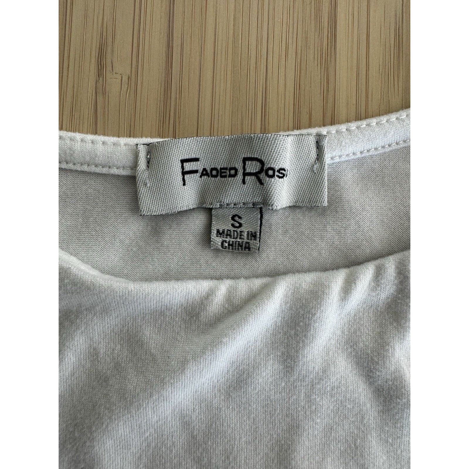 Other Womens Faded Rose white tank top with ruched with side tie Size S / US 4 / IT 40 - 2 Thumbnail