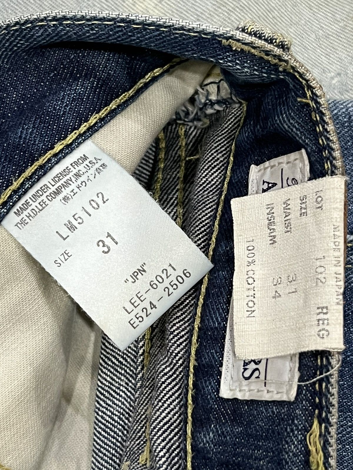 Lee × Midnight Organic 🔥Vtg LEE Thrashed Patina Stain Mudwash FLARE Organic Jeans Size US 30 / EU 46 - 21 Thumbnail