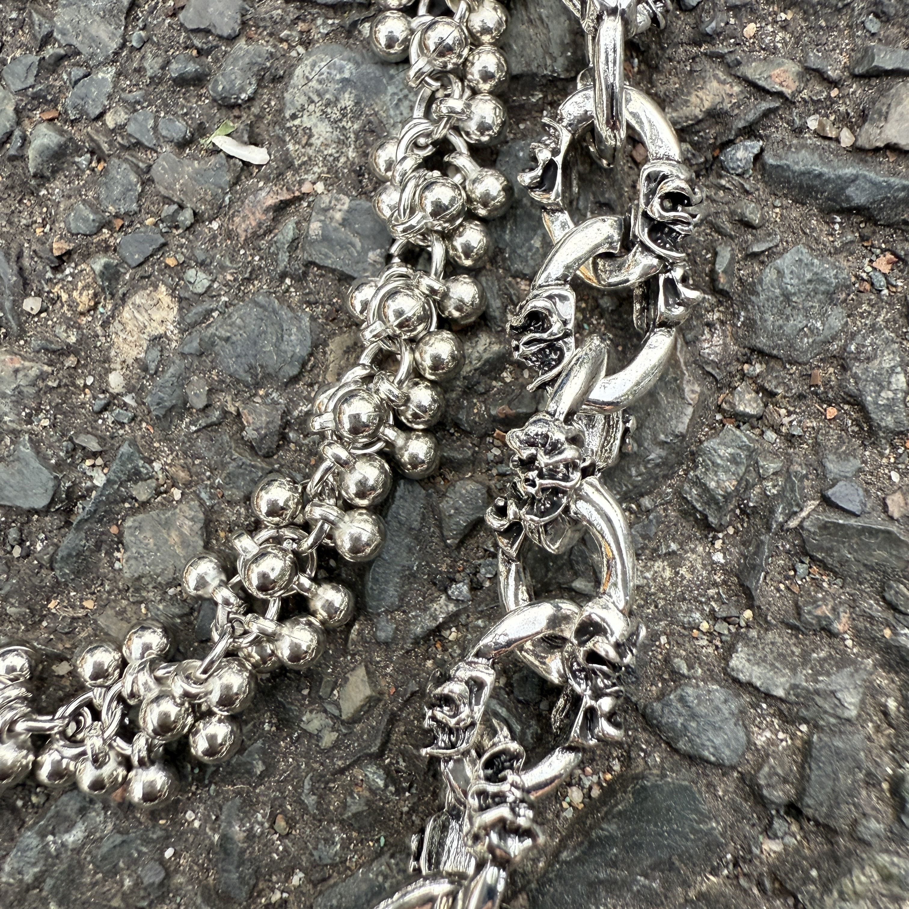 Jewelry Double Layer Combination Silver Wallet Chain Size ONE SIZE - 4 Thumbnail