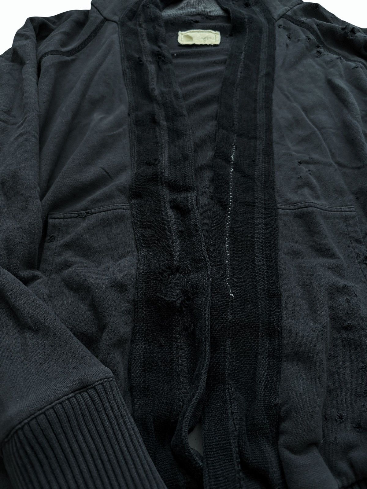 Greg Lauren 2017 Navy Fleece Indigo Stripe Kimono Hoodie Size US L / EU 52-54 / 3 - 3 Thumbnail