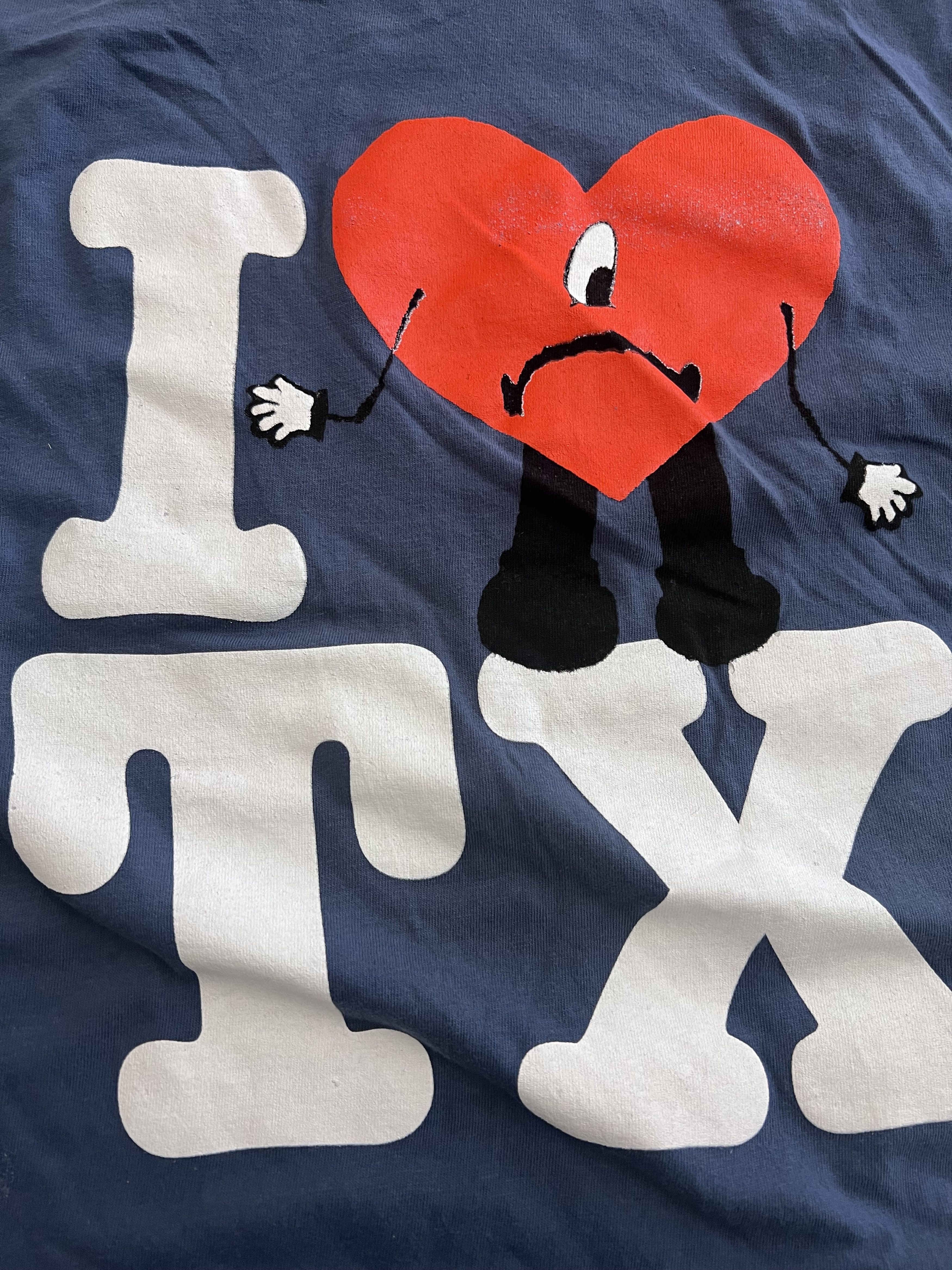 Band Tees Bad Bunny I Love Texas Tour T-shirt Blue NWOT Size Small Size S / US 4 / IT 40 - 2 Thumbnail