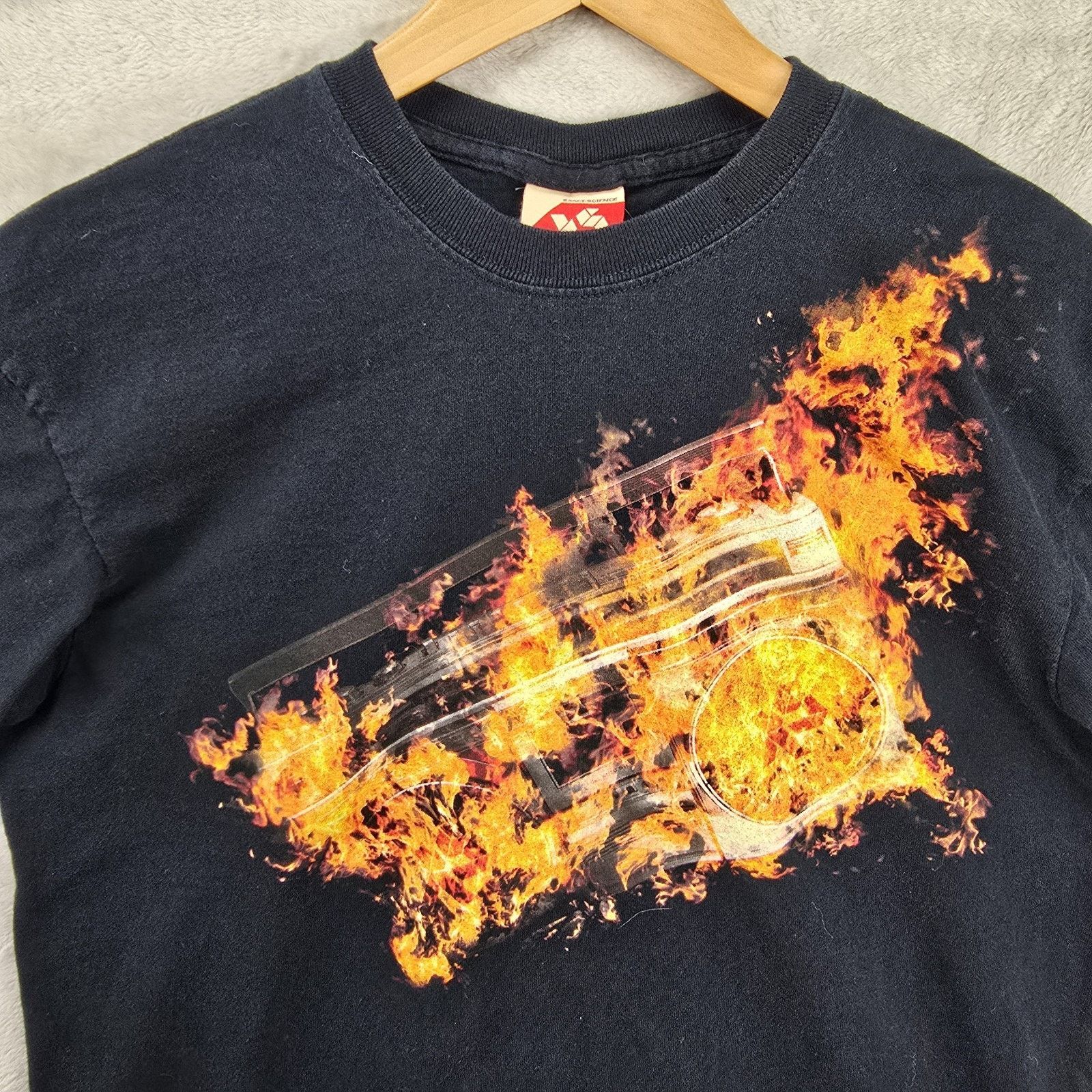 Other Vintage Exact Science Shirt Medium Flaming Radio Fire Y2K Size US M / EU 48-50 / 2 - 2 Thumbnail