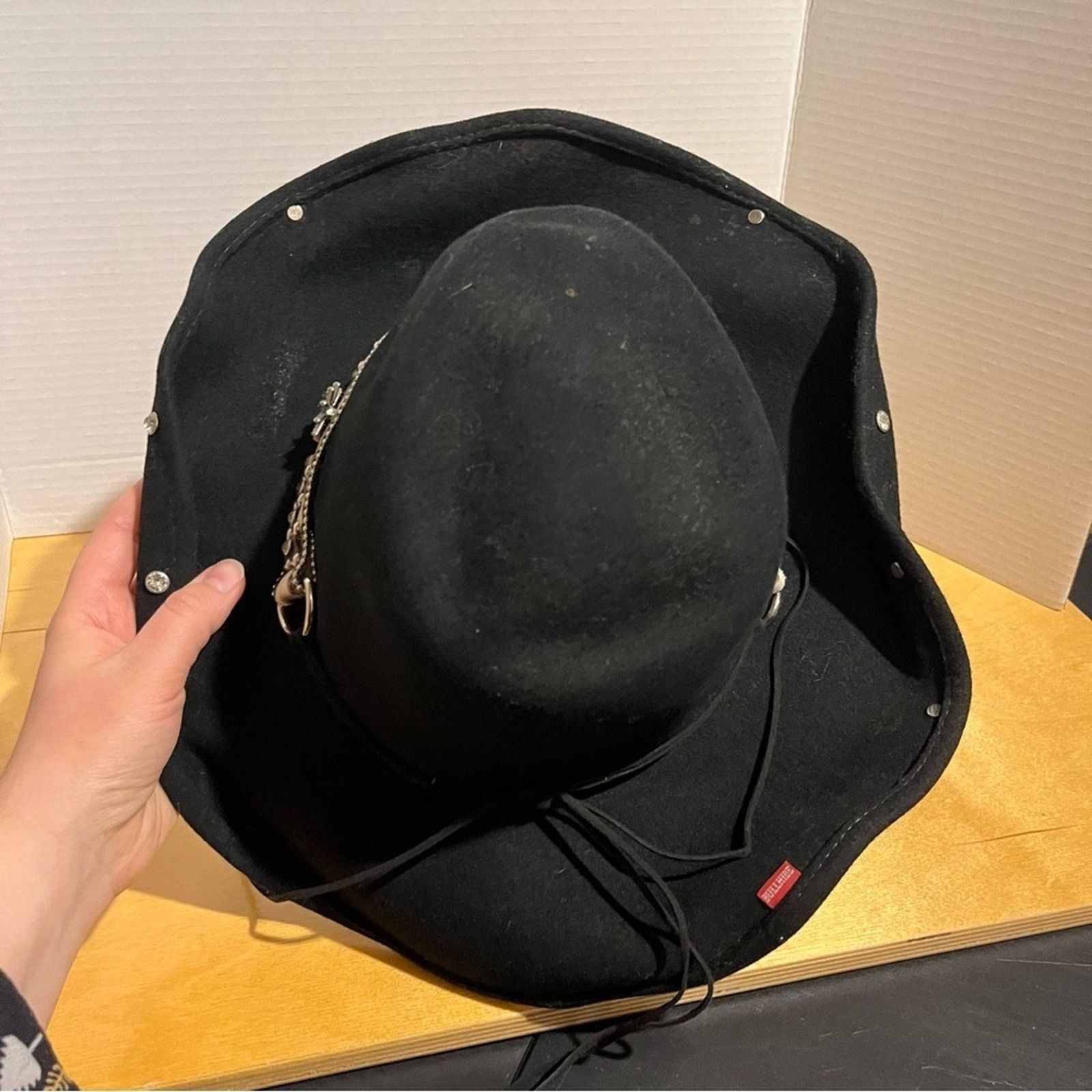 Other Bullhide Rodeo Cowgirl Hat Large Black Cheetah Print Band Size ONE SIZE - 10 Thumbnail