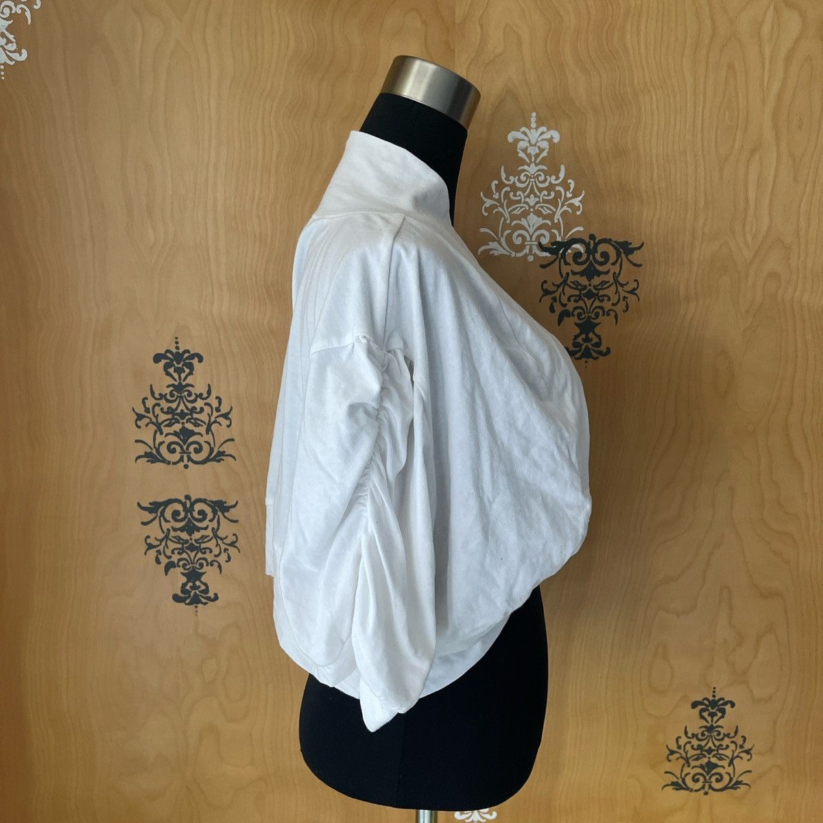 Vintage Vintage Y2K 2000s White Cotton Bolero Shrug Crop Top S/M Size M / US 6-8 / IT 42-44 - 3 Thumbnail