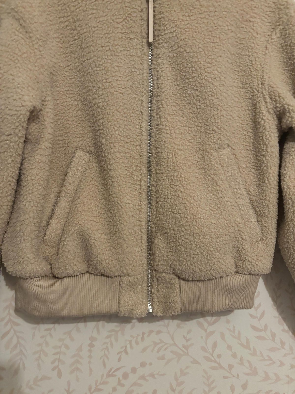 Designer Avec Les Filles Soft Sherpa Zip-Up Bomber Jacket X Size XS / US 0-2 / IT 36-38 - 4 Thumbnail
