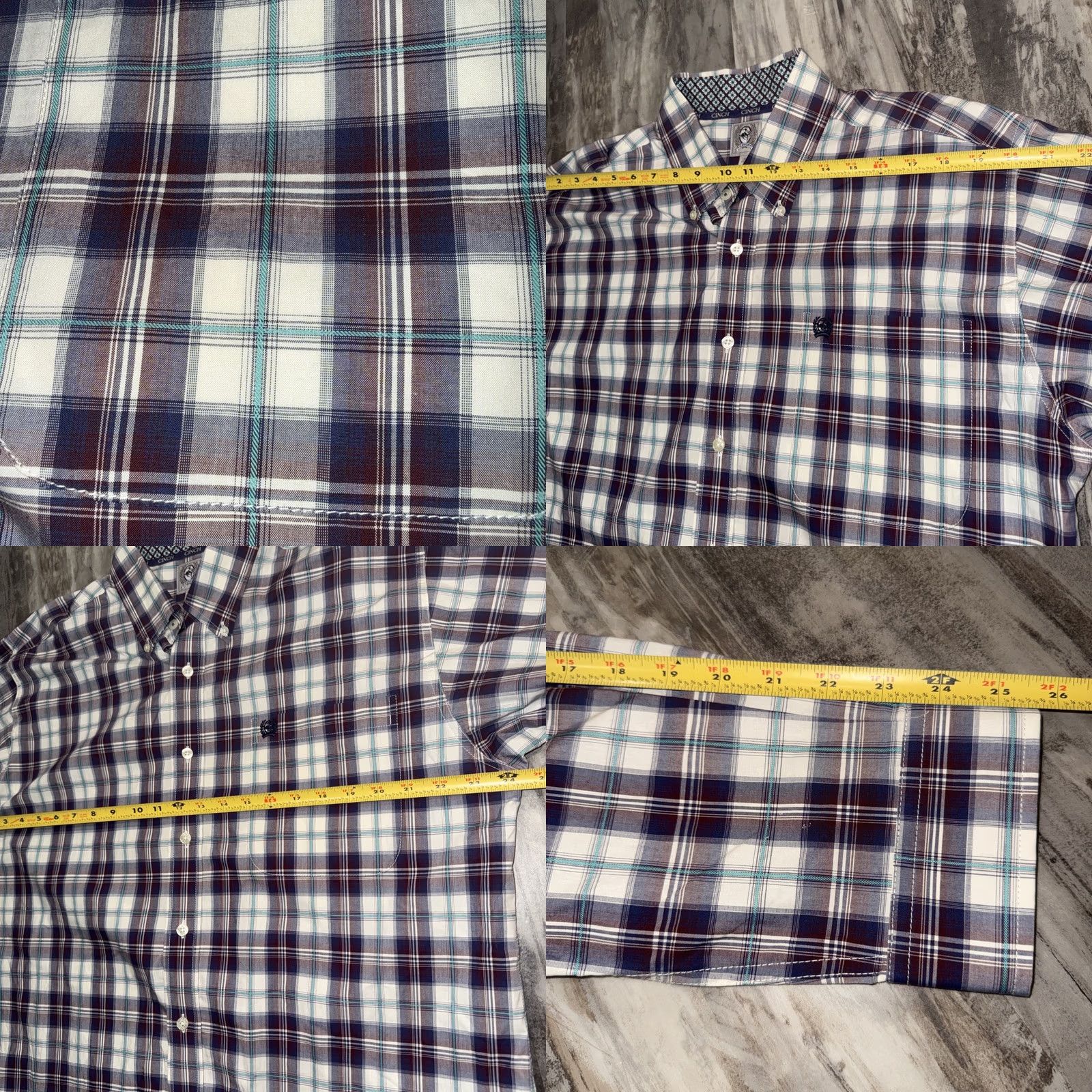 Vintage Cinch Shirt Men’s M Purple Cream Plaid Button-Up Long Sleeve Western Cowboy Size US M / EU 48-50 / 2 - 8 Thumbnail