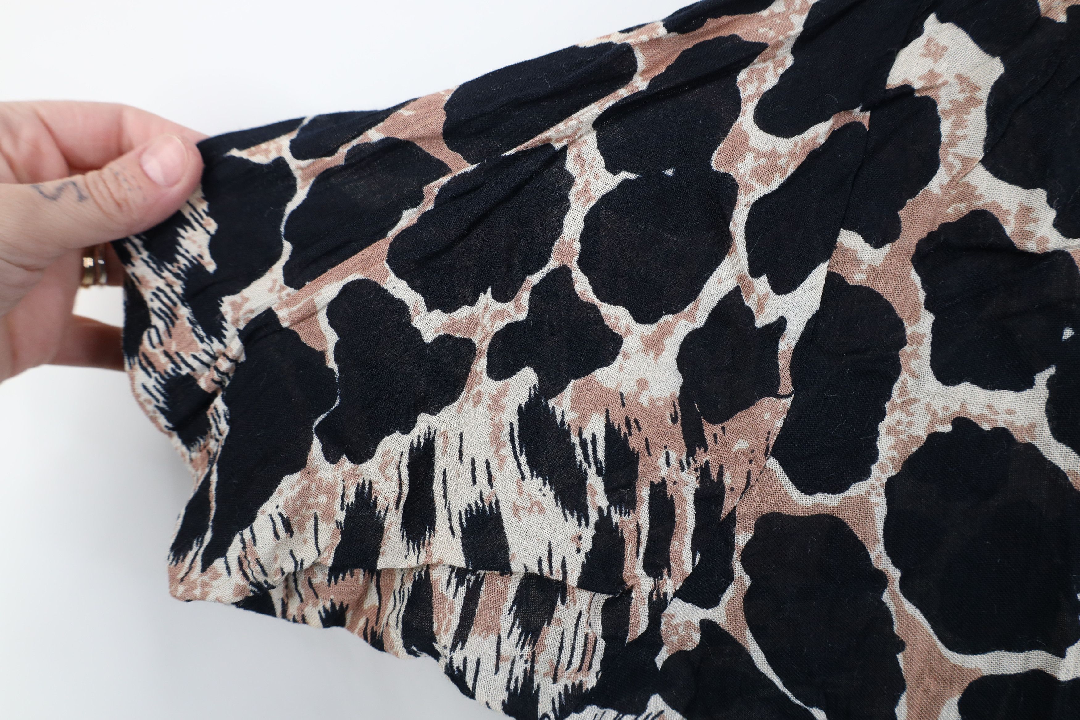 Vintage Vintage 90s Streetwear Gabardine Leopard Safari Button Shirt Size M / US 6-8 / IT 42-44 - 7 Thumbnail