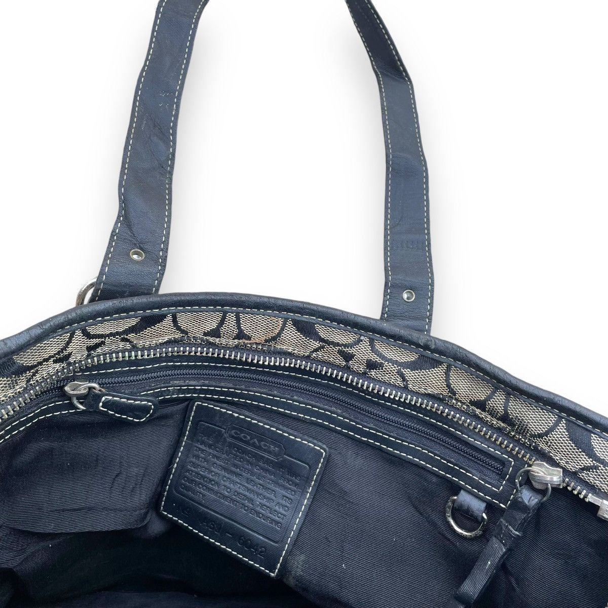 Coach COACH MONOGRAM CANVAS / LEATHER HANDBAG Size ONE SIZE - 8 Thumbnail