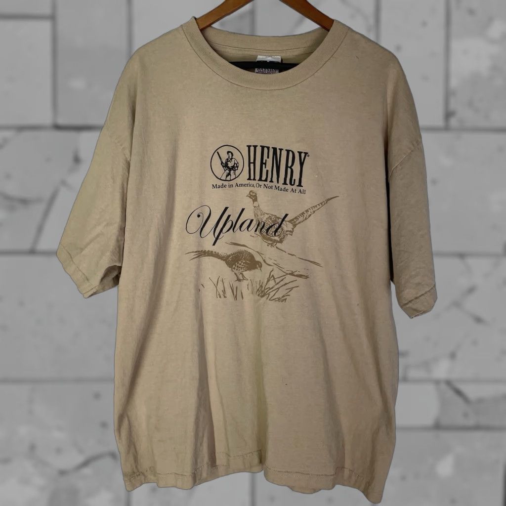 Vintage VINTAGE Bayside T-Shirt Mens 2XL Brown USA Henry Repeating Arma Graphic Tee Size US XXL / EU 58 / 5 - 1 Thumbnail