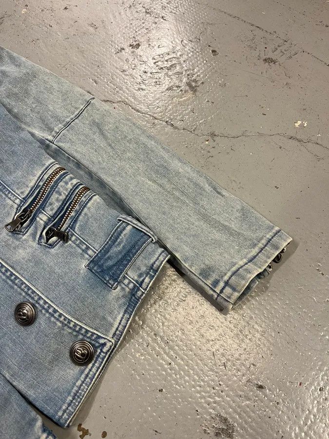 Pierre Balmain 2010s Pierre Balmain Officer Buttoned Blue Denim Jacket Size M / US 6-8 / IT 42-44 - 6 Thumbnail
