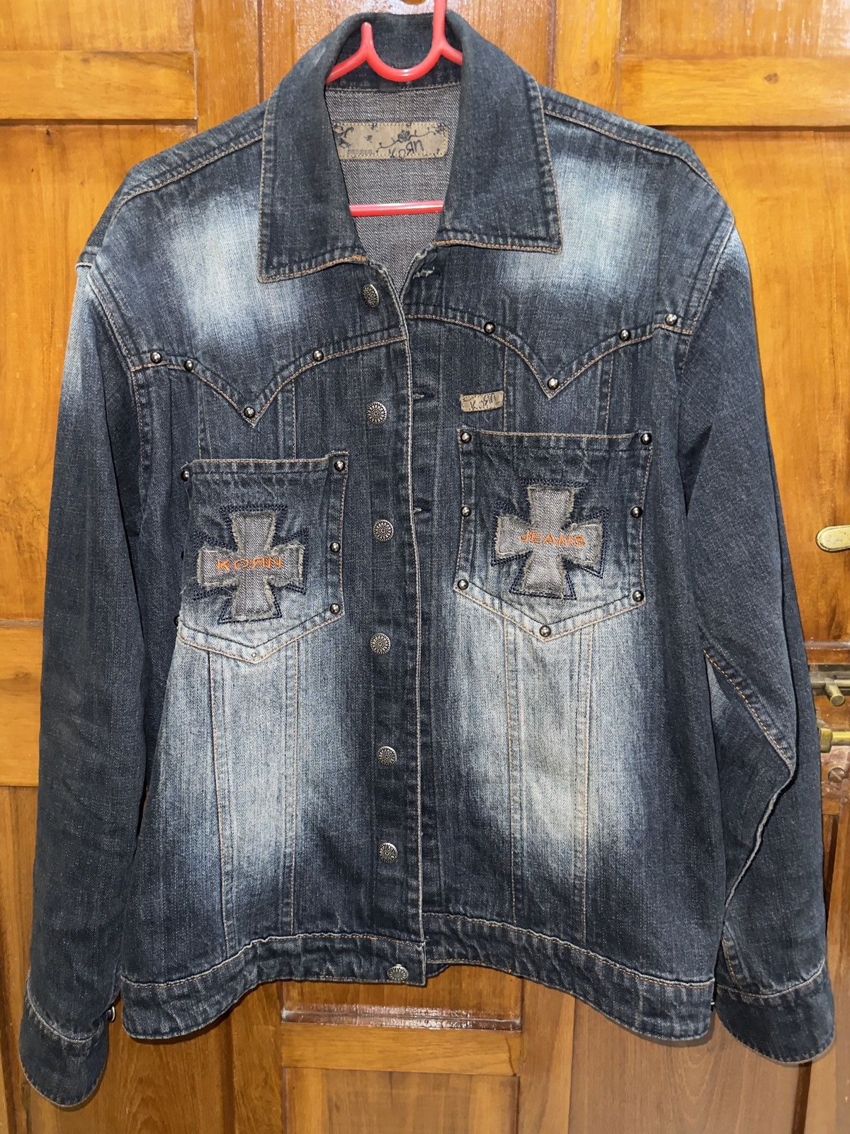 Other Vintage KORN Official Denim Jacket–Early 2000s–Size L – Rare Size US L / EU 52-54 / 3 - 5 Thumbnail