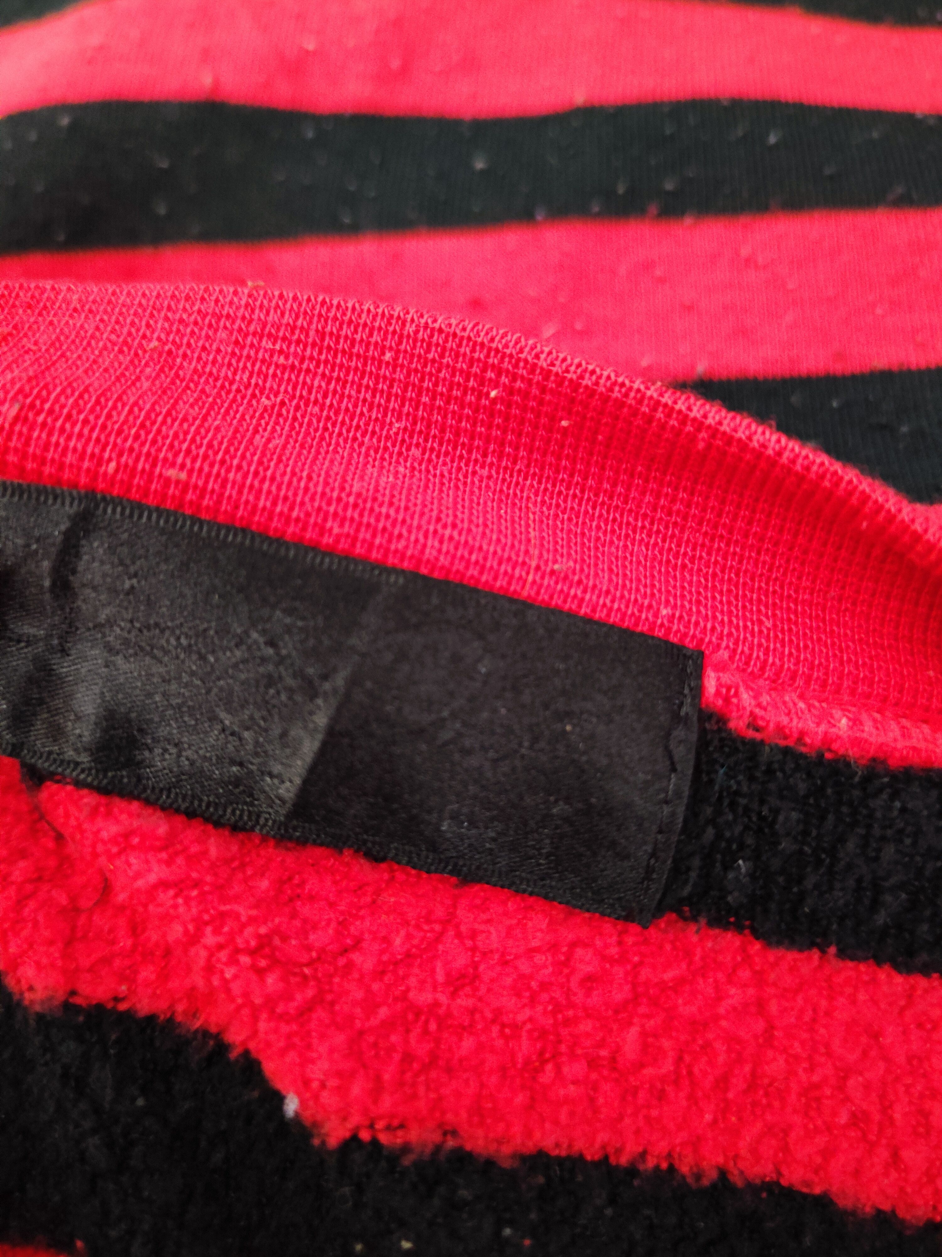 Japanese Brand × Vintage Japanese Brand Red Black Stripe Long Sleeve T-shirts Size L / US 10 / IT 46 - 13 Thumbnail