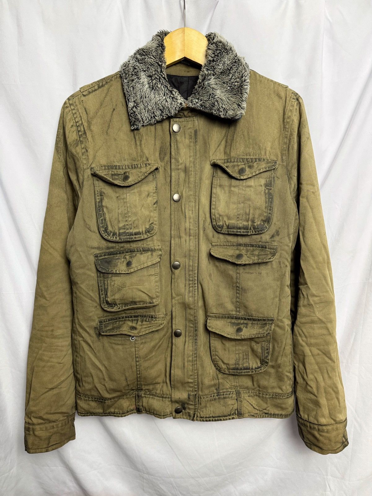 14th Addiction × KMRii × Yasuyuki Ishii EASY RIDERS BLUEBOY INDUSTRY MULTIPOCKET FUR COLLAR JACKET Size US M / EU 48-50 / 2 - 2 Thumbnail