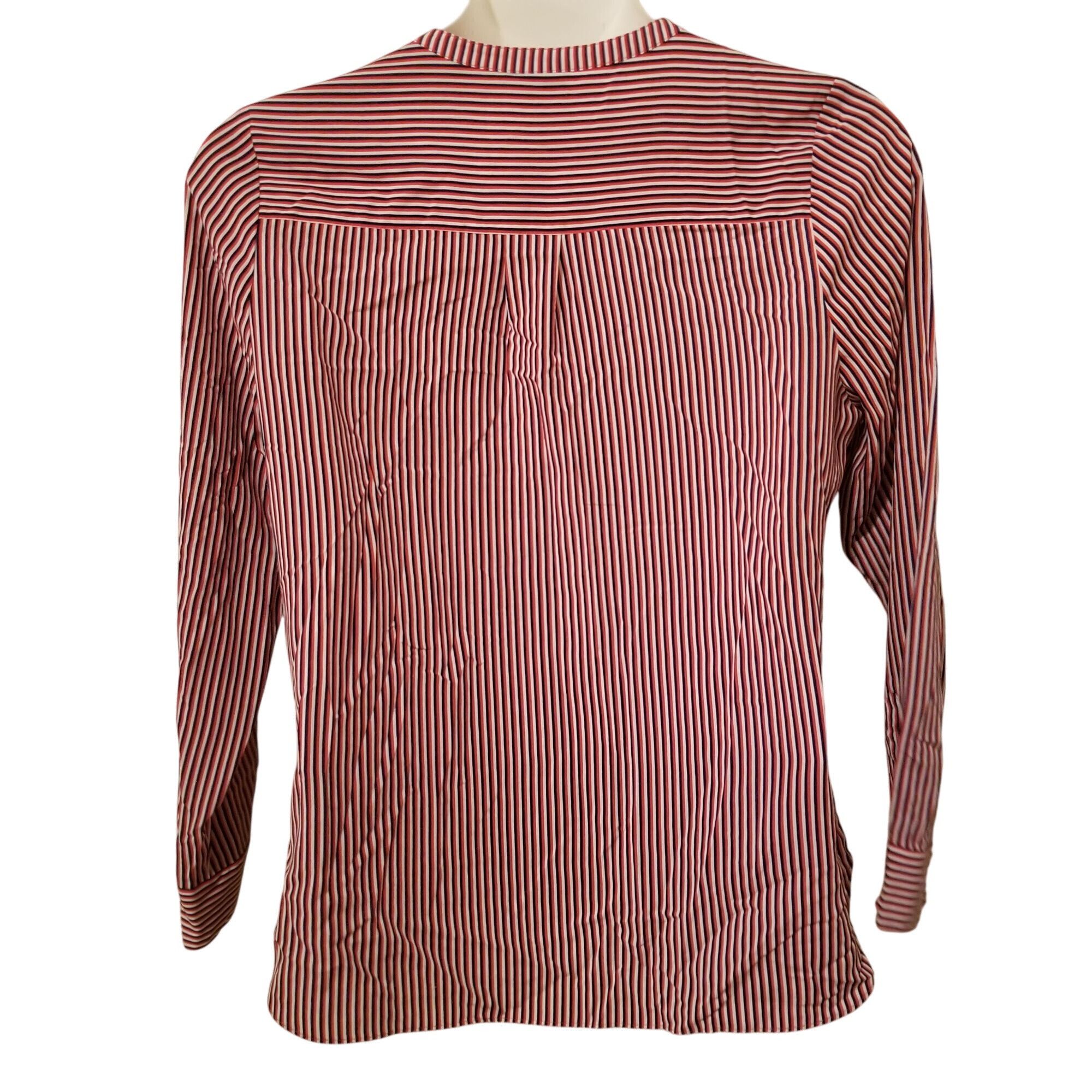 Other Cabi L Red White Blue Stripe Lightweight Popover Top 5335 FR Size L / US 10 / IT 46 - 3 Thumbnail