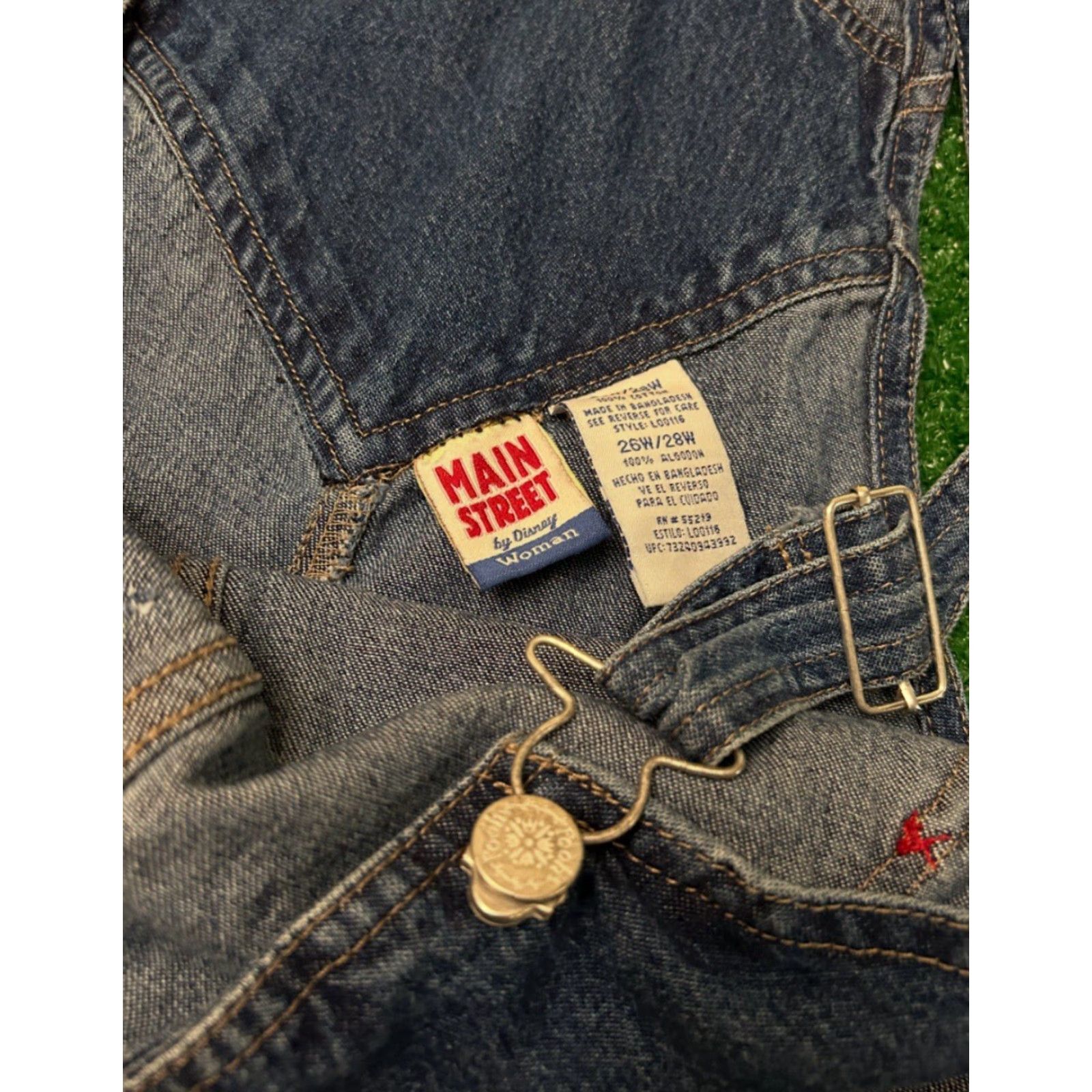 Disney VINTAGE Disney 90s Main Street Short Denim Overalls Cartoon Tigger Pooh 26 W/28W Size 26" / US 2 / IT 38 - 3 Thumbnail