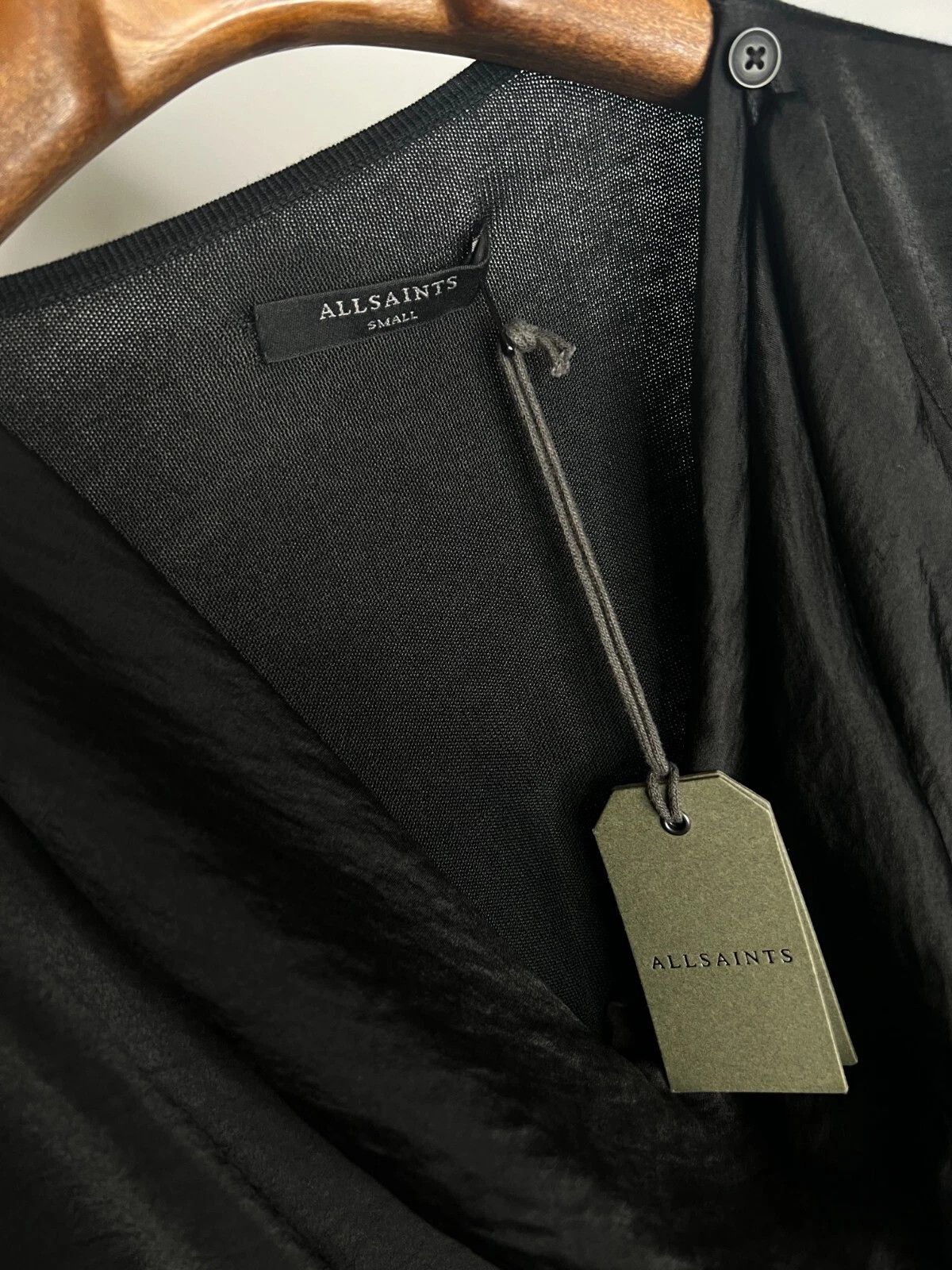 Allsaints AllSaints Shirt Womens Small Black Erma Cowl Neck Size S / US 4 / IT 40 - 2 Thumbnail