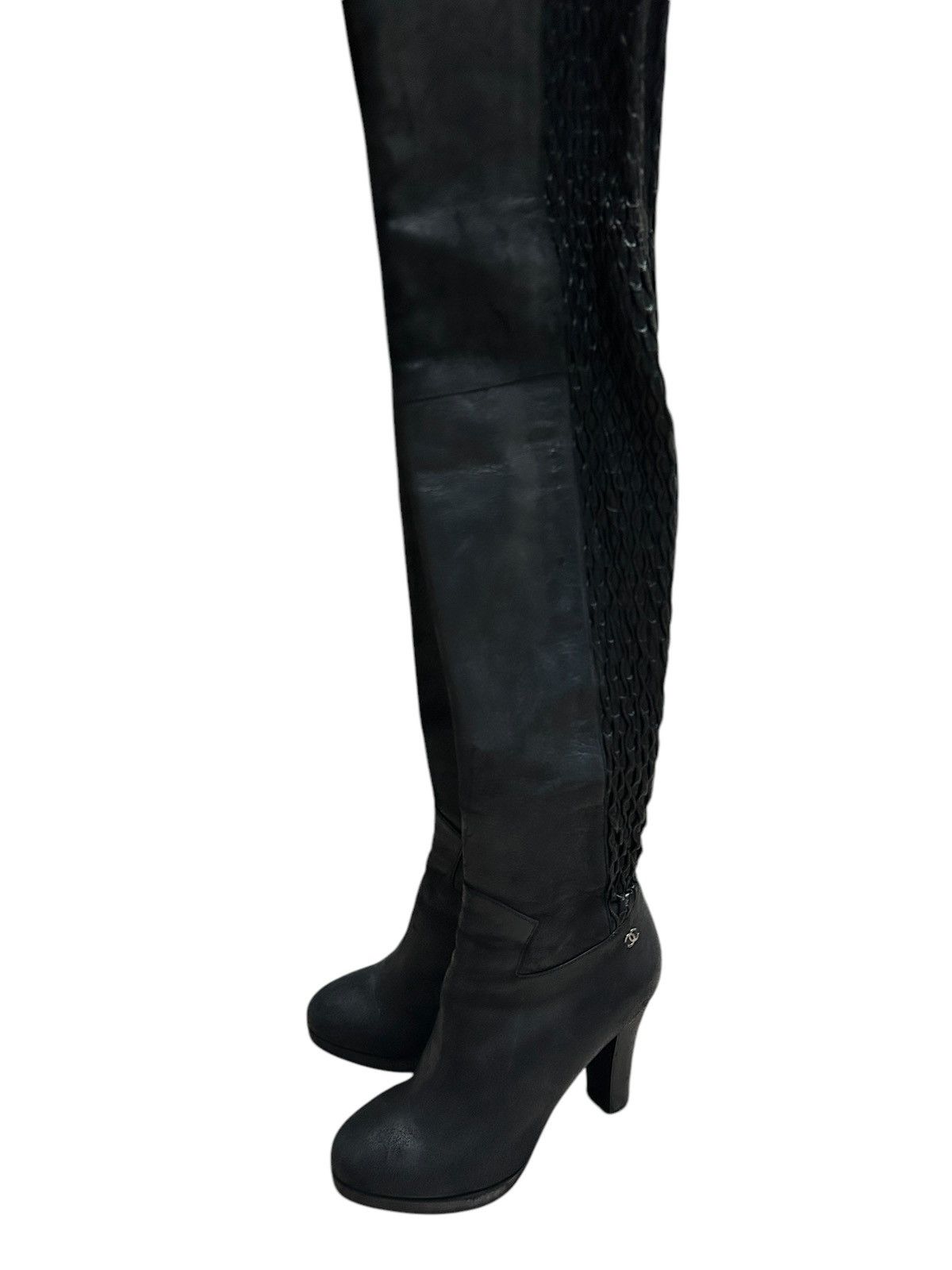 Chanel Winter Thigh High Boots Size US 6.5 / IT 36.5 - 3 Thumbnail