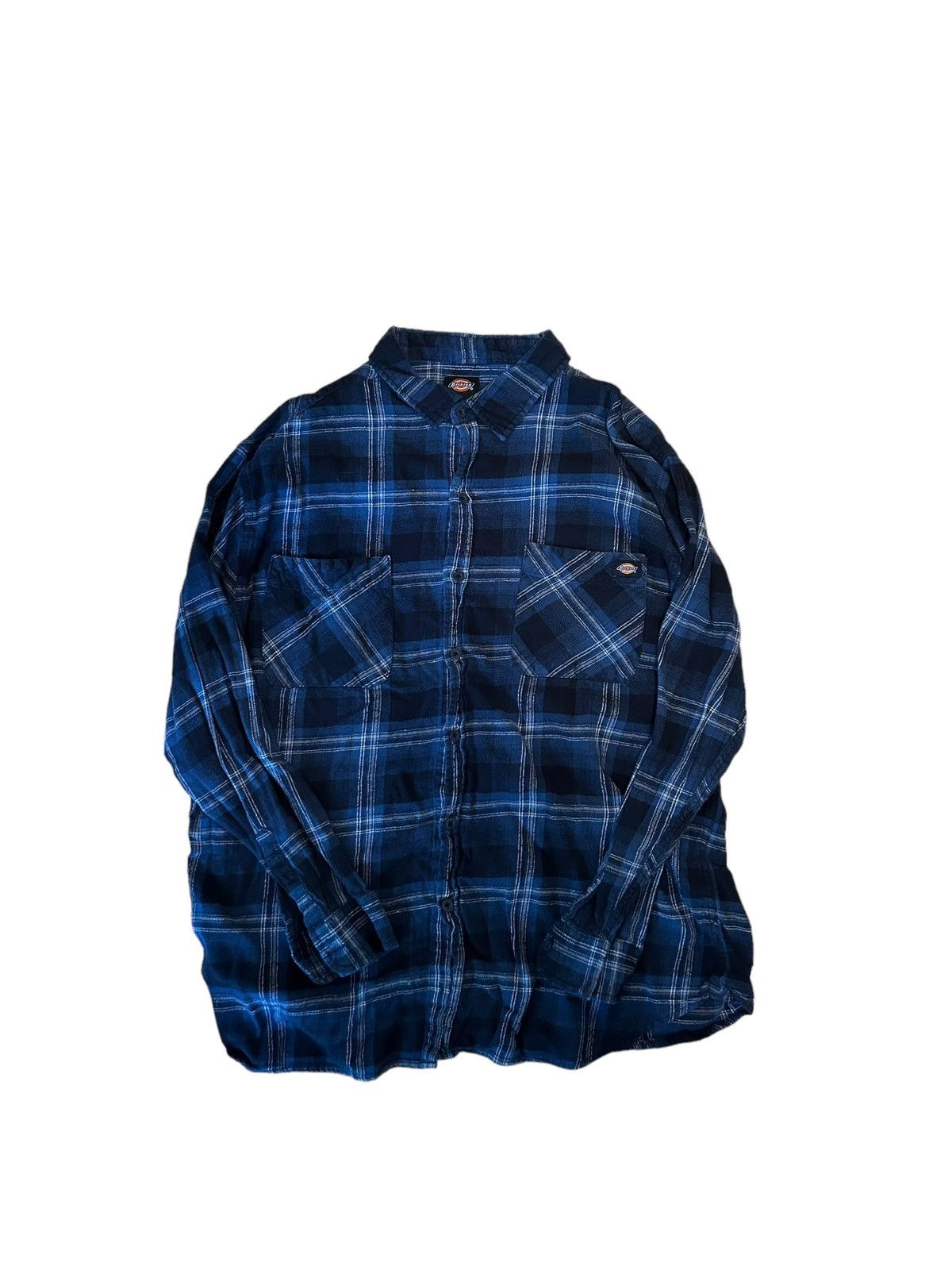 Dickies × Vintage VINTAGE DICKIES BLUE BUTTON UP FLANNEL Size US L / EU 52-54 / 3 - 1 Thumbnail